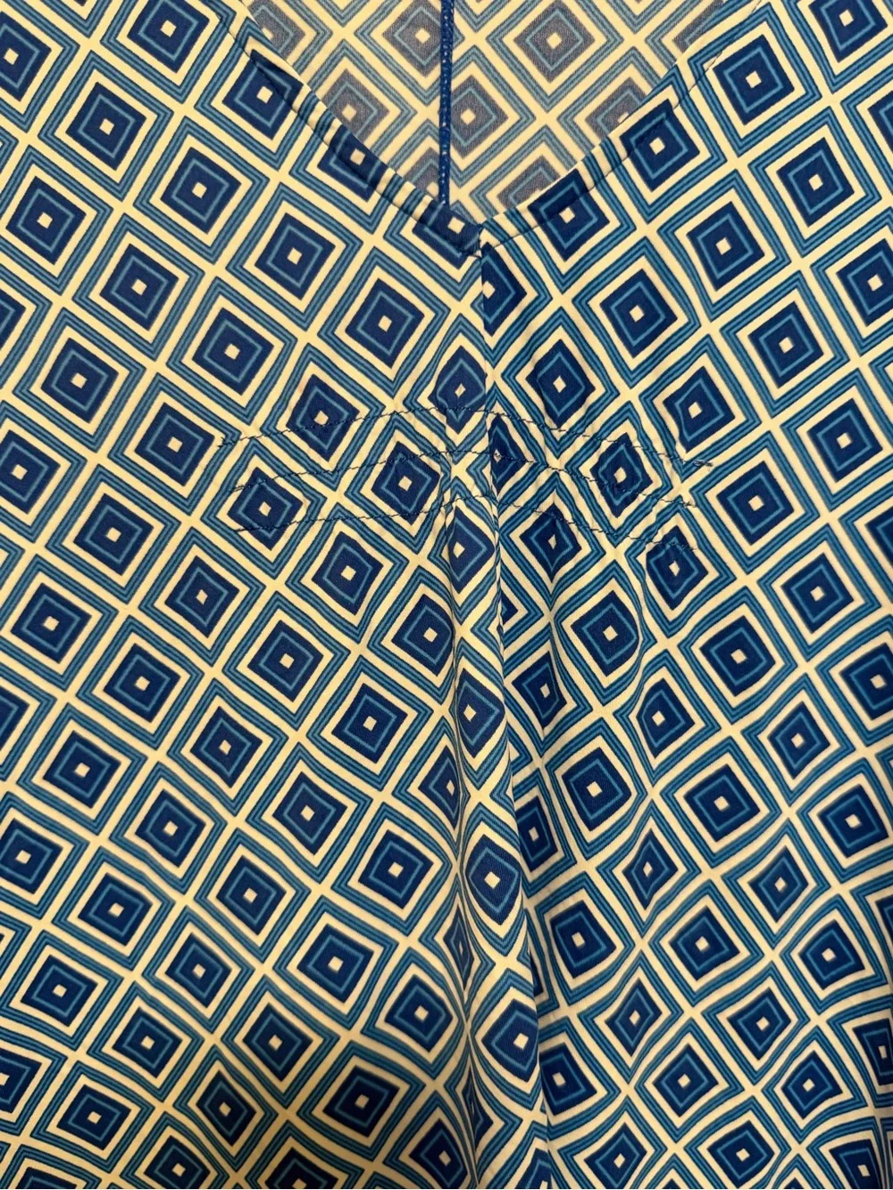 MICHAEL Michael Kors Blue Geometric Print Tunic Top Blouse Size M